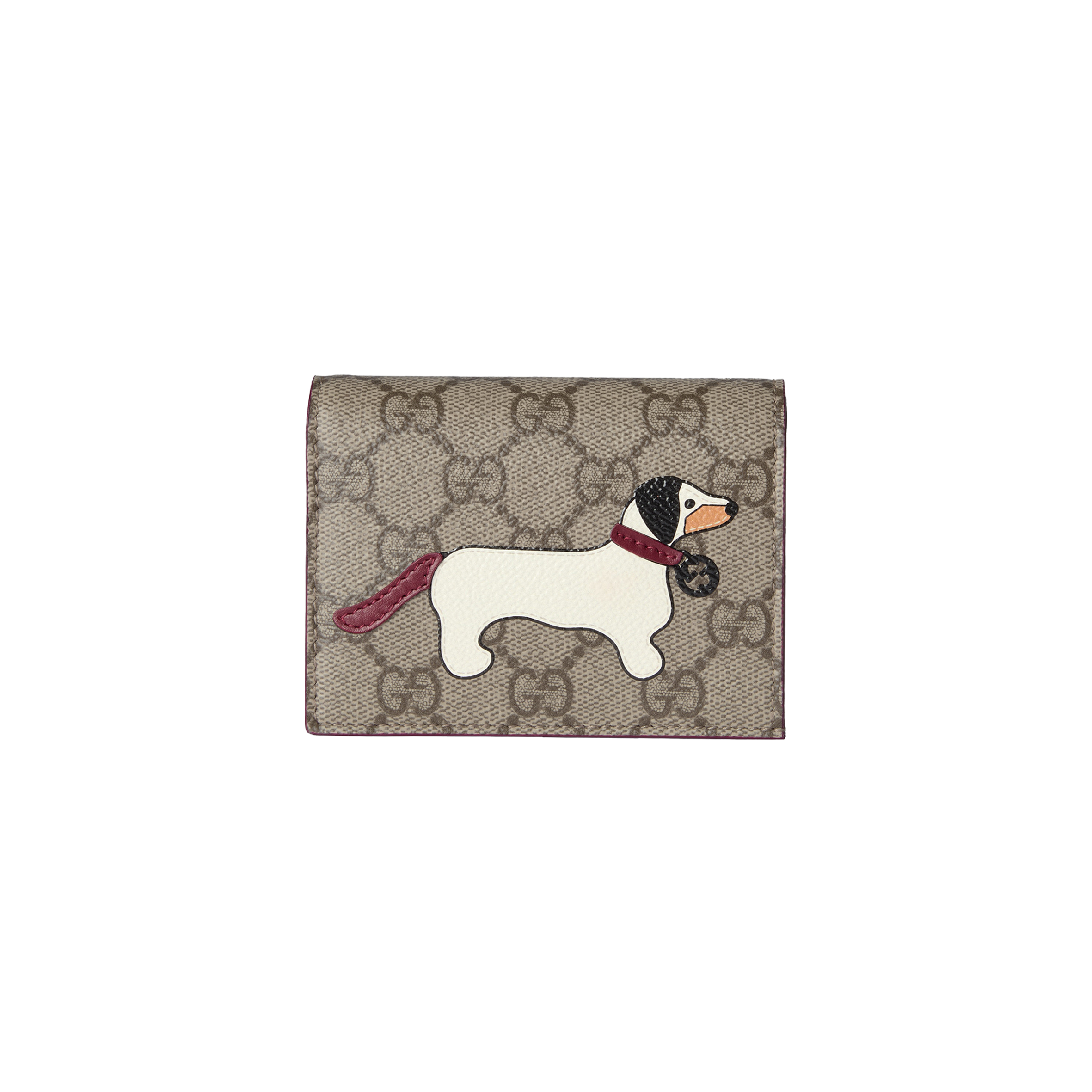 GUCCI GG MINI WALLET WITH DOG DETAIL 818767 (11*8*3cm)